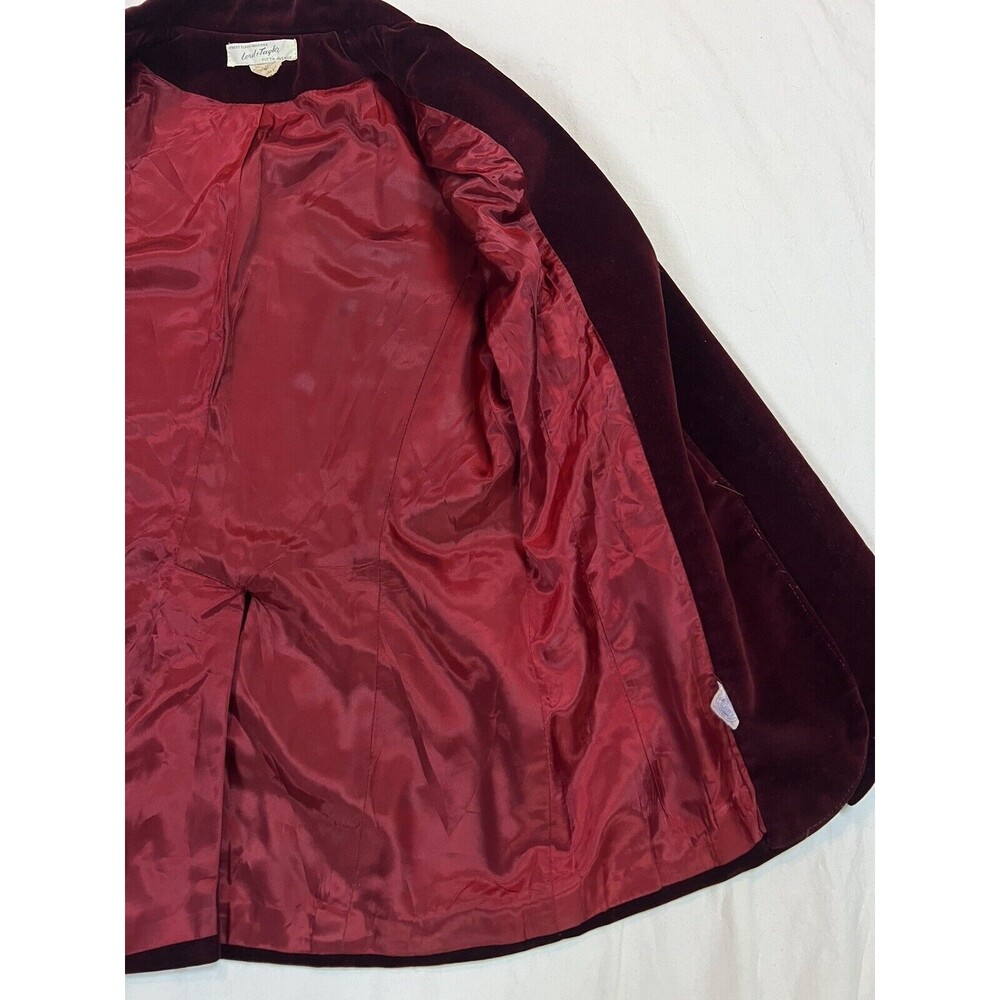 Lord & Taylor Velvet Blazer Saks Fifth Ave Vintage 50s | Red | Size Small - Picture 11 of 16